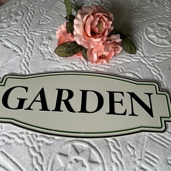 Other - Metal Garden Sign with Black Lettering